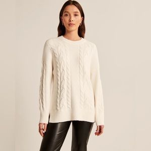 Abercrombie oversized fluffy cable sweater